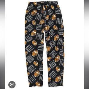 Varsity | Black 'Watching Football' Microfleece Pajama Pants - Men